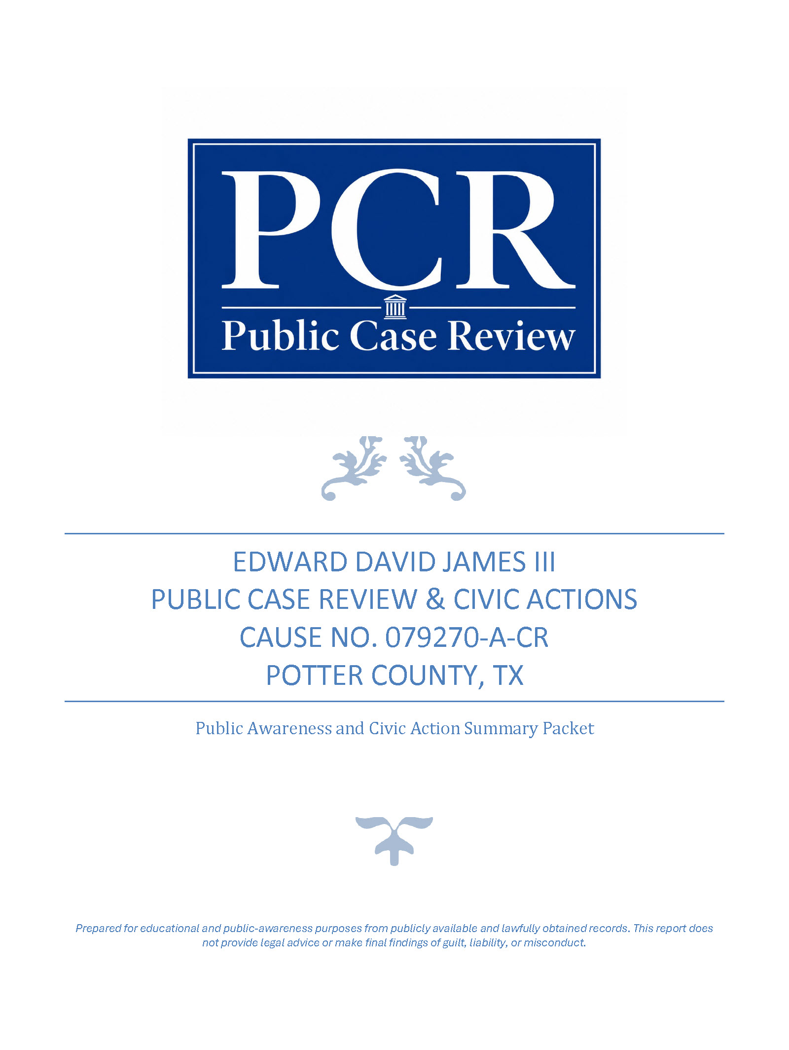 06-28-26 Edward David James Public Case Review and Civic Actions